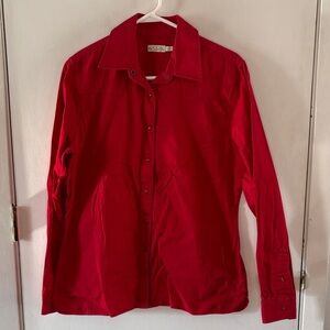 Rockies red long sleeve button down western shirt red snaps Size XL